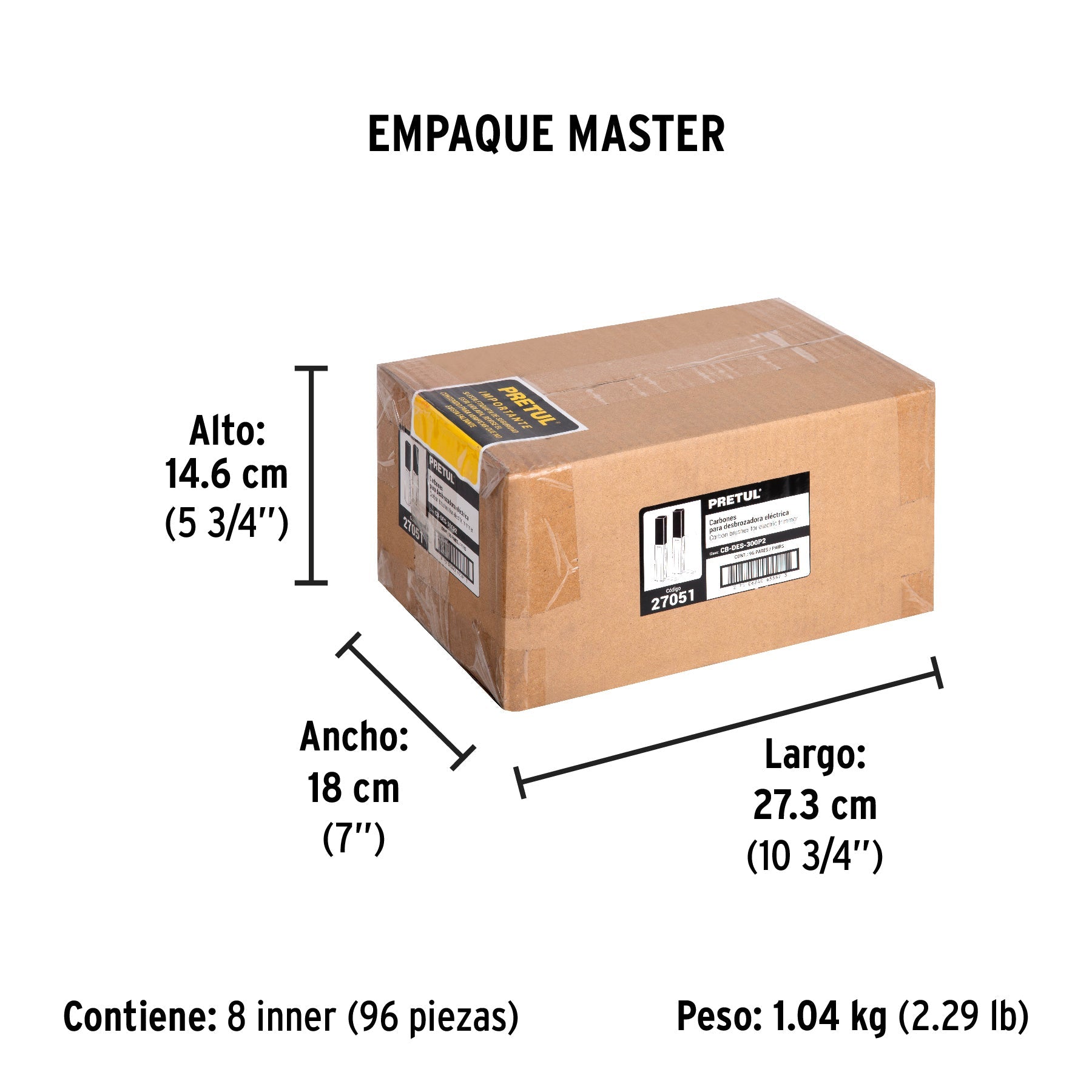 Bolsa con 2 carbones de repuesto para DES-300P2, PRETUL | CB-DES-300P2 | 27051