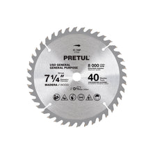 Disco sierra 7-1/4' p/madera, 40 dientes centro 5/8', Pretul | ST-740P | 27056