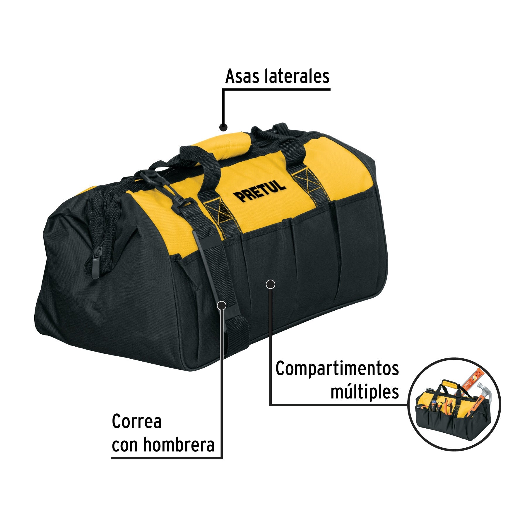 Maletín portaherramientas 18', Pretul | MALE-18P | 27217