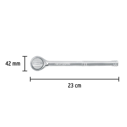 Matraca cuadro 1/2' liberación rápida cabeza redonda, Pretul | M-1245P | 27351