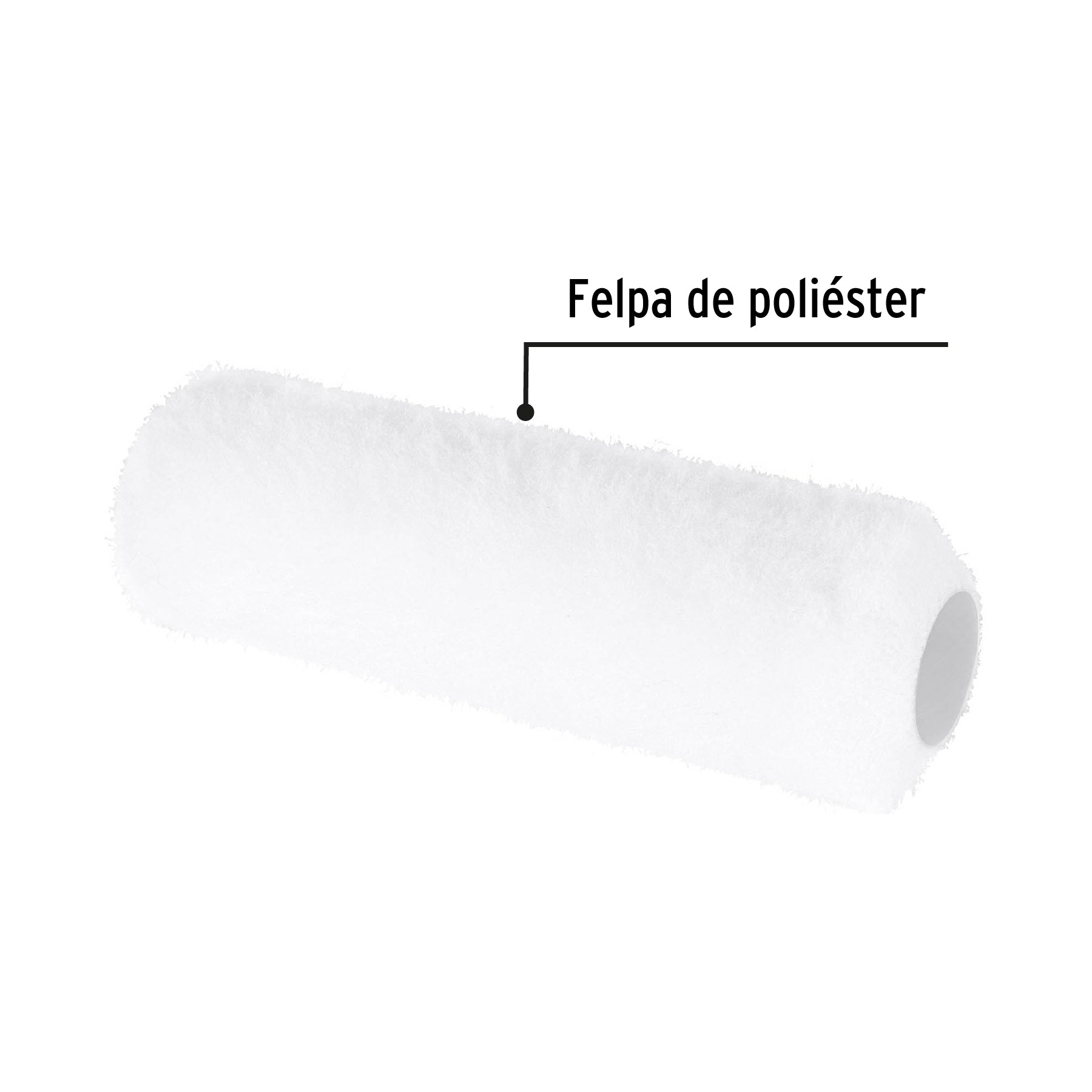 Felpa para rodillo, 9x5/8',superficies poco rugosas, PRETUL | R-ROPI-915P | 28042