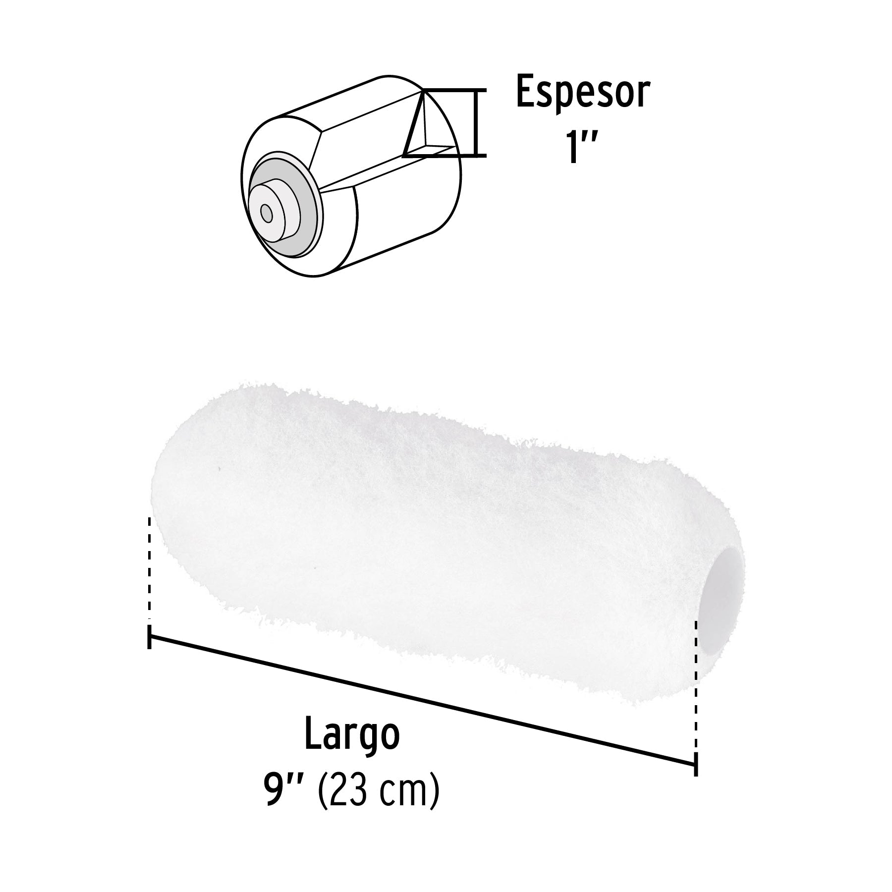 Felpa para rodillo, 9 x 1', superficies muy rugosas, PRETUL | R-ROPI-925P | 28044