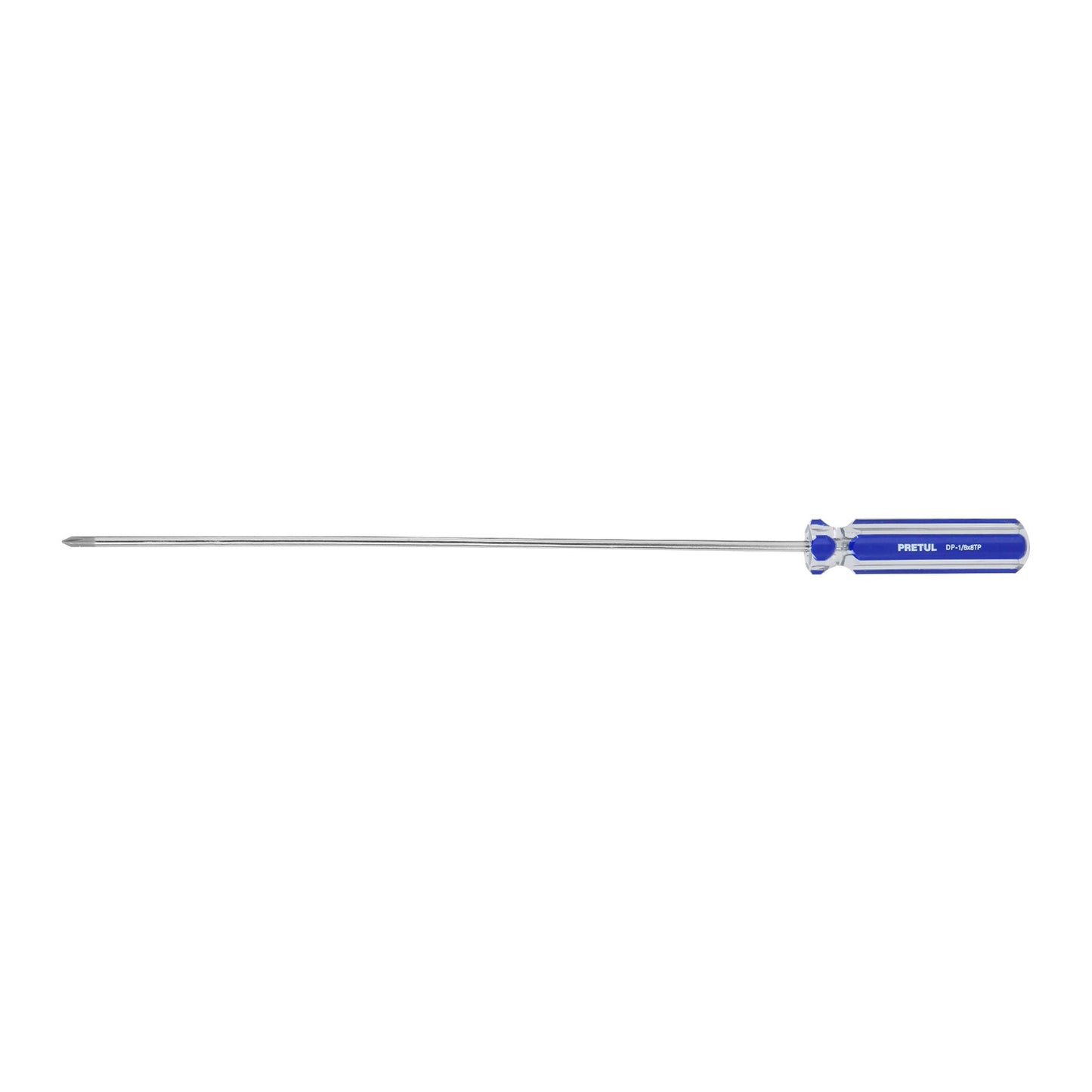 Desarmador de cruz 1/8' x 8' mango de PVC, Pretul | DP-1/8X8TP | 28078