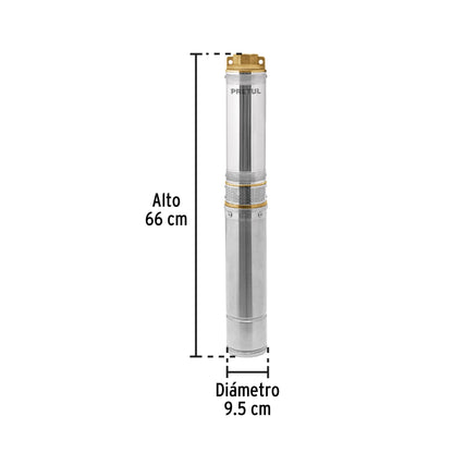 Bomba sumergible tipo bala, 1HP, uso agrícola, PRETUL | BOS-1LMP | 28203