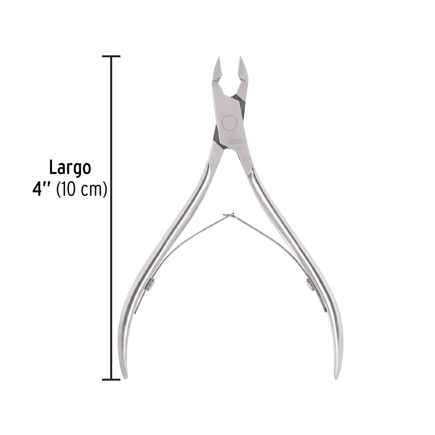 Alicate para manicure 4' cabeza recta, punta mediana, PRETUL | UNA-241P | 28227