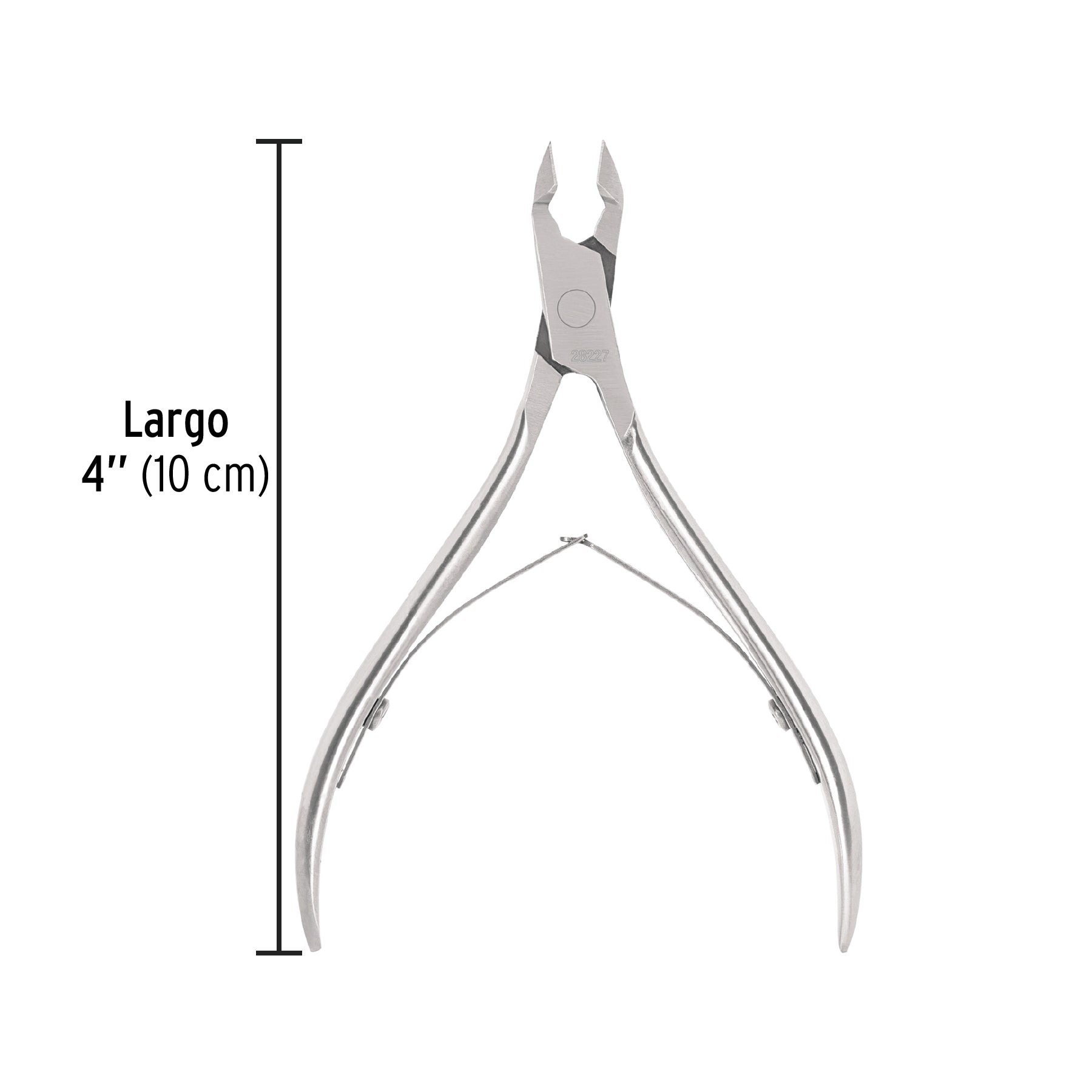 Alicate para manicure 4' cabeza recta, punta mediana, PRETUL | UNA-241P | 28227