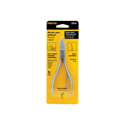 Alicate para pedicure 5' cabeza plana punta extrafina,PRETUL | UNA-350P | 28229