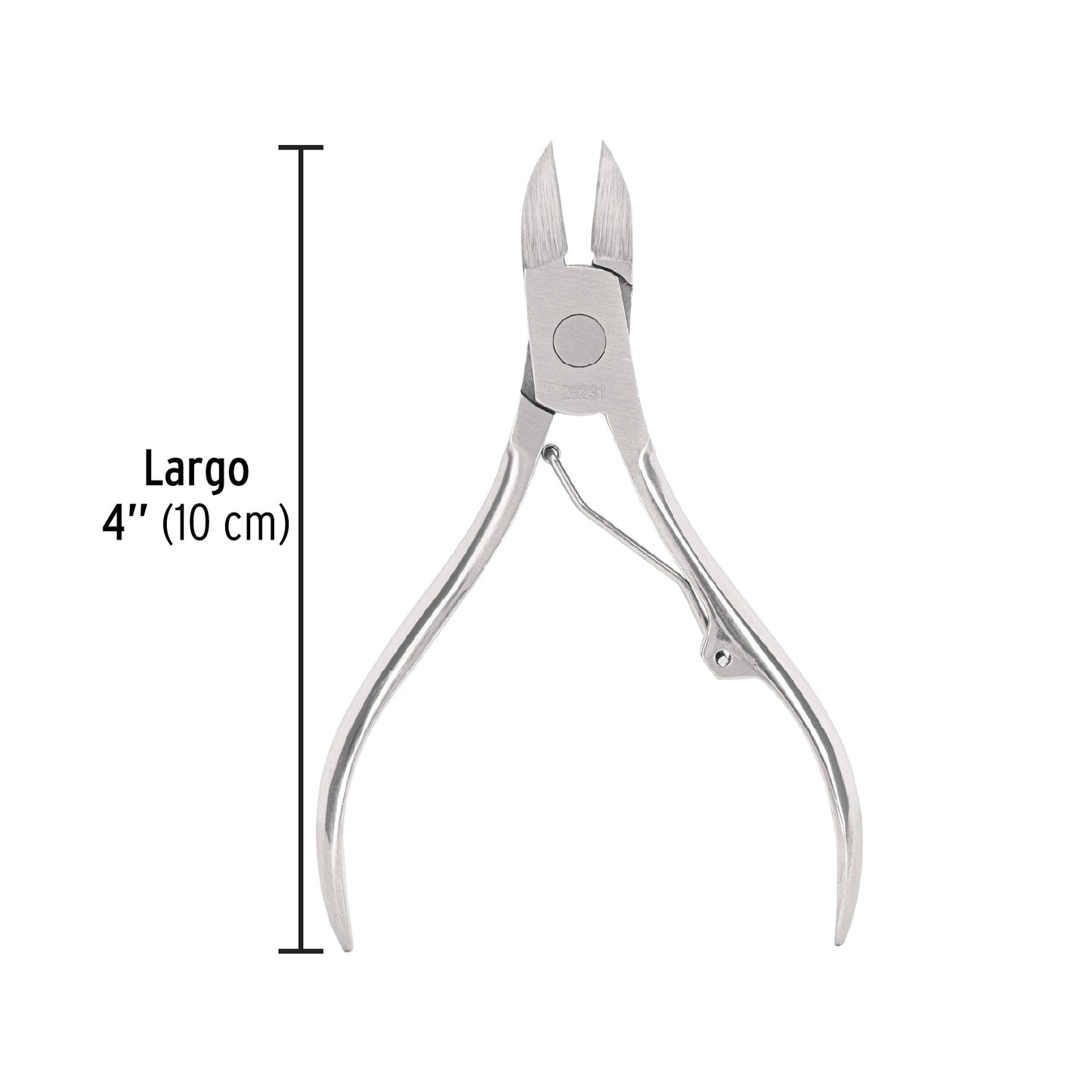 Alicate para pedicure 4', cabeza curva, punta fina, PRETUL | UNA-340P | 28231