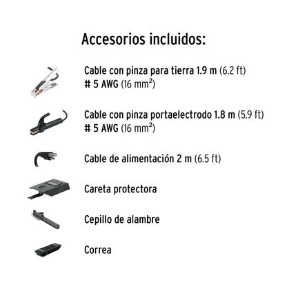 Mini soldadora inversora 130A, bi-voltaje, Serie 300, PRETUL | SOIN-313MBP | 29019