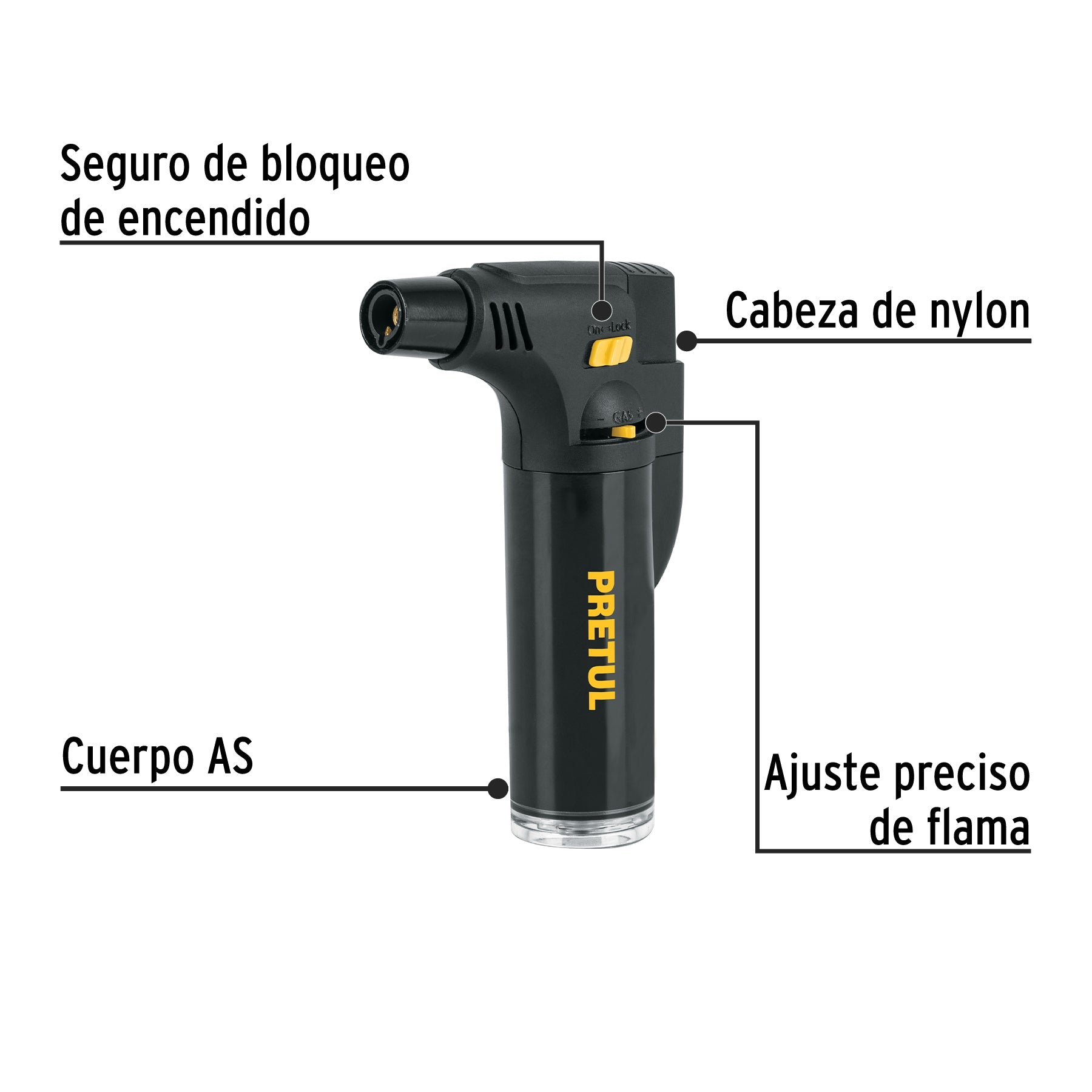 Mechero recargable para flamear alimentos de 42ml, PRETUL | SOPM-42P | 29953