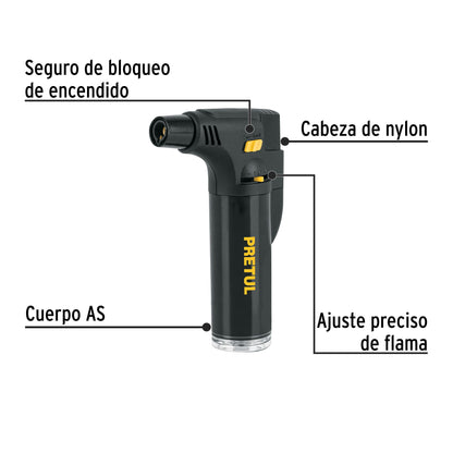 Mechero recargable para flamear alimentos de 42ml, PRETUL | SOPM-42P | 29953