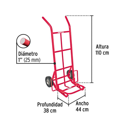 Diablo de carga de 200 kg, ruedas sólidas, balero sencillo | DIA-200 | 44476