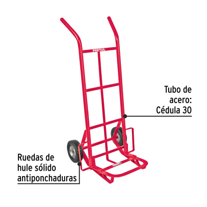 Diablo de carga de 200 kg, ruedas sólidas, balero sencillo | DIA-200 | 44476