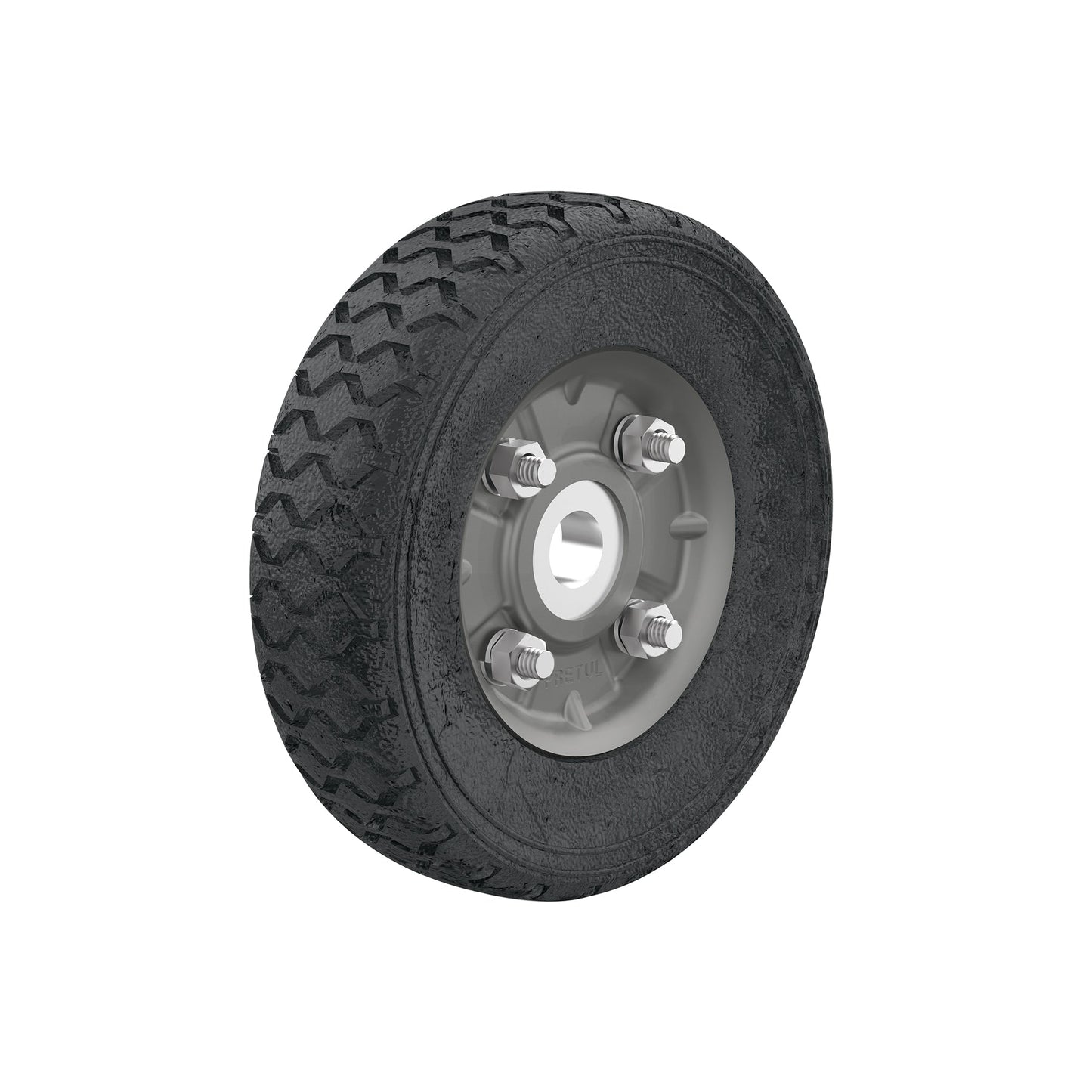 Rueda de hule sólido 6' para diablo, un balero, Pretul | RD-61 | 45481