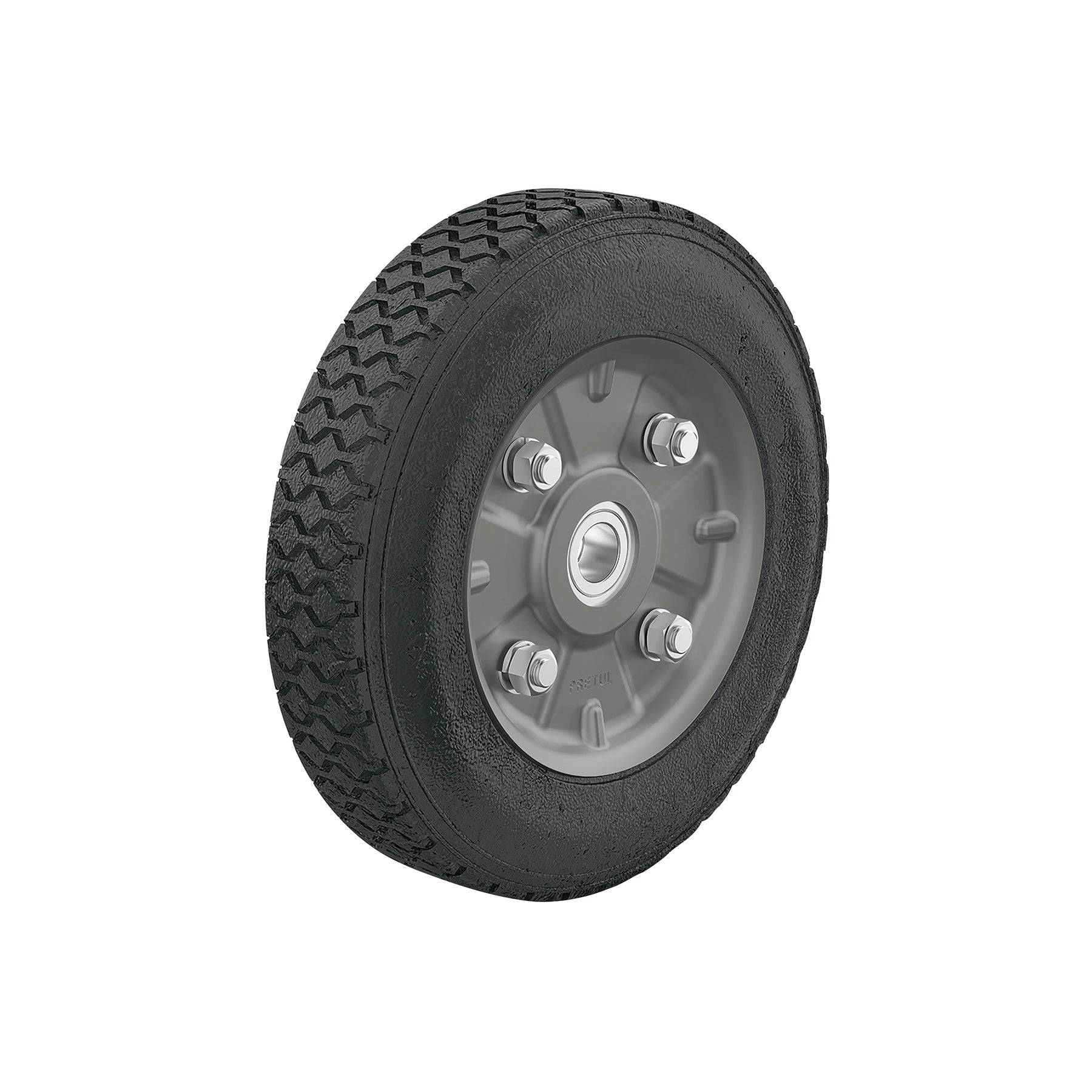 Rueda de hule sólido 8' para diablo, doble balero, Pretul | RD-82 | 45485