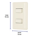 PA-APDO-EBI | Placa armada 1 interruptor y 1 escalera, marfil, Basic