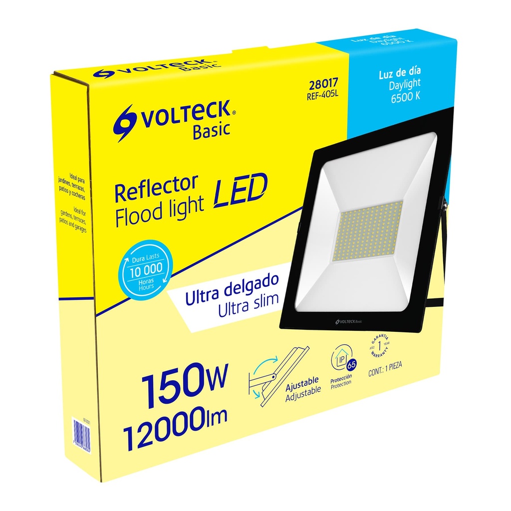 REF-405L | Reflector ultra delgado LED 150 W luz de día, Volteck Basic