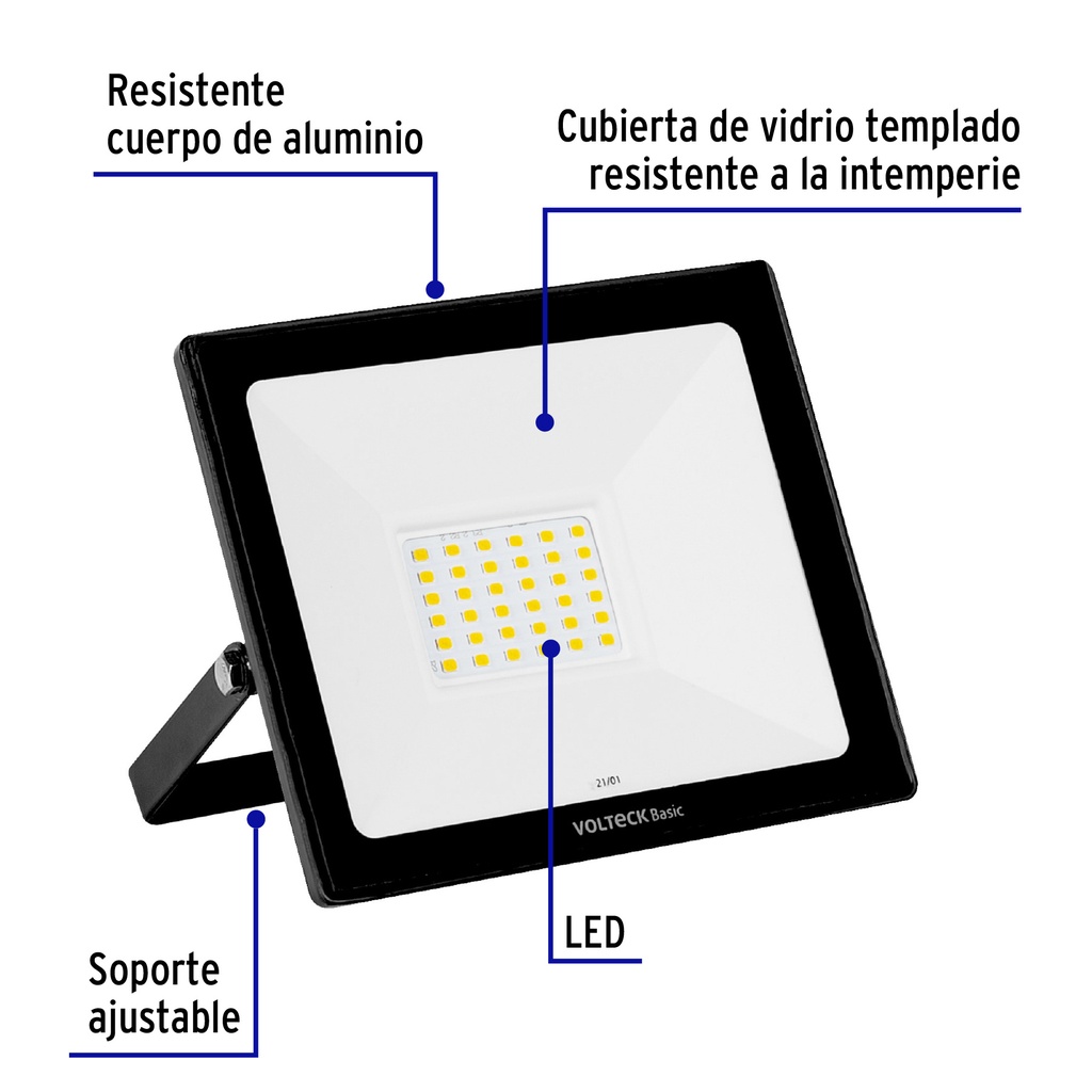 REF-402LC | Reflector ultra delgado LED 30 W luz cálida, Volteck Basic