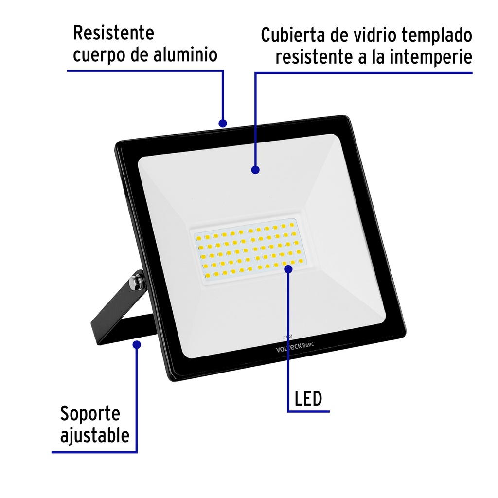 REF-403LC | Reflector ultra delgado LED 50 W luz cálida, Volteck Basic
