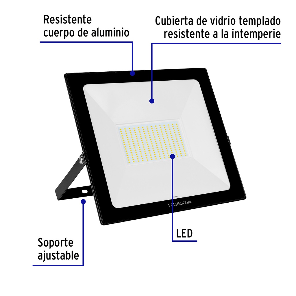 REF-405LC | Reflector ultra delgado LED 150 W luz cálida, Volteck Basic