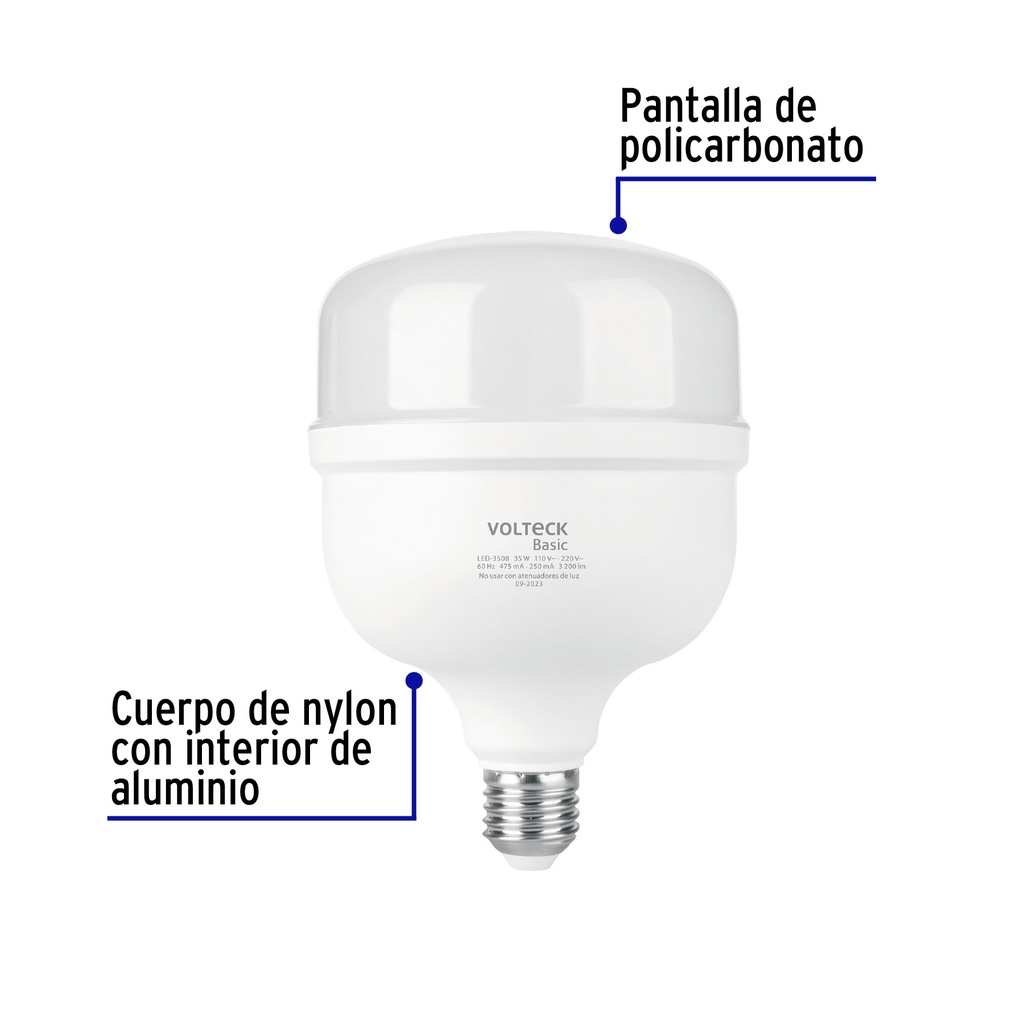 LED-350B | Lámpara LED alta potencia 35W (equiv. 300W) luz de día Basic
