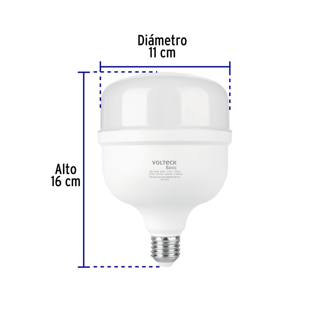 LED-350B | Lámpara LED alta potencia 35W (equiv. 300W) luz de día Basic