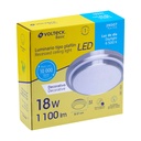 PLA-703L | Luminario LED 18 W plafón decorativo metálico luz día, Basic