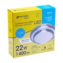 PLA-704L | Luminario LED 24 W plafón decorativo metálico luz día, Basic