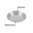 PLA-704L | Luminario LED 24 W plafón decorativo metálico luz día, Basic