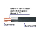 CAUR-210 | Metro de cable uso extra rudo 2 x 10 AWG en rollo de 100 m
