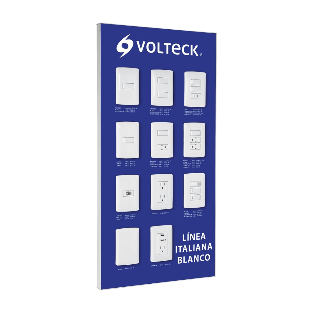 EX-LIB-VK | Exhibidor línea italiana blanco Volteck