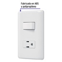 PA-APCO-B | Placa armada contacto e interruptor sencillo, Volteck Basic