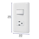 PA-APCO-B | Placa armada contacto e interruptor sencillo, Volteck Basic