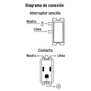 PA-APCO-B | Placa armada contacto e interruptor sencillo, Volteck Basic
