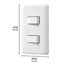 PA-APDO-B | Placa armada con 2 interruptores sencillos, Volteck Basic
