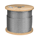 CAB-3/16R3 | Metro de cable rígido 3/16' de acero 7x7 hilos, 300 m, Fiero