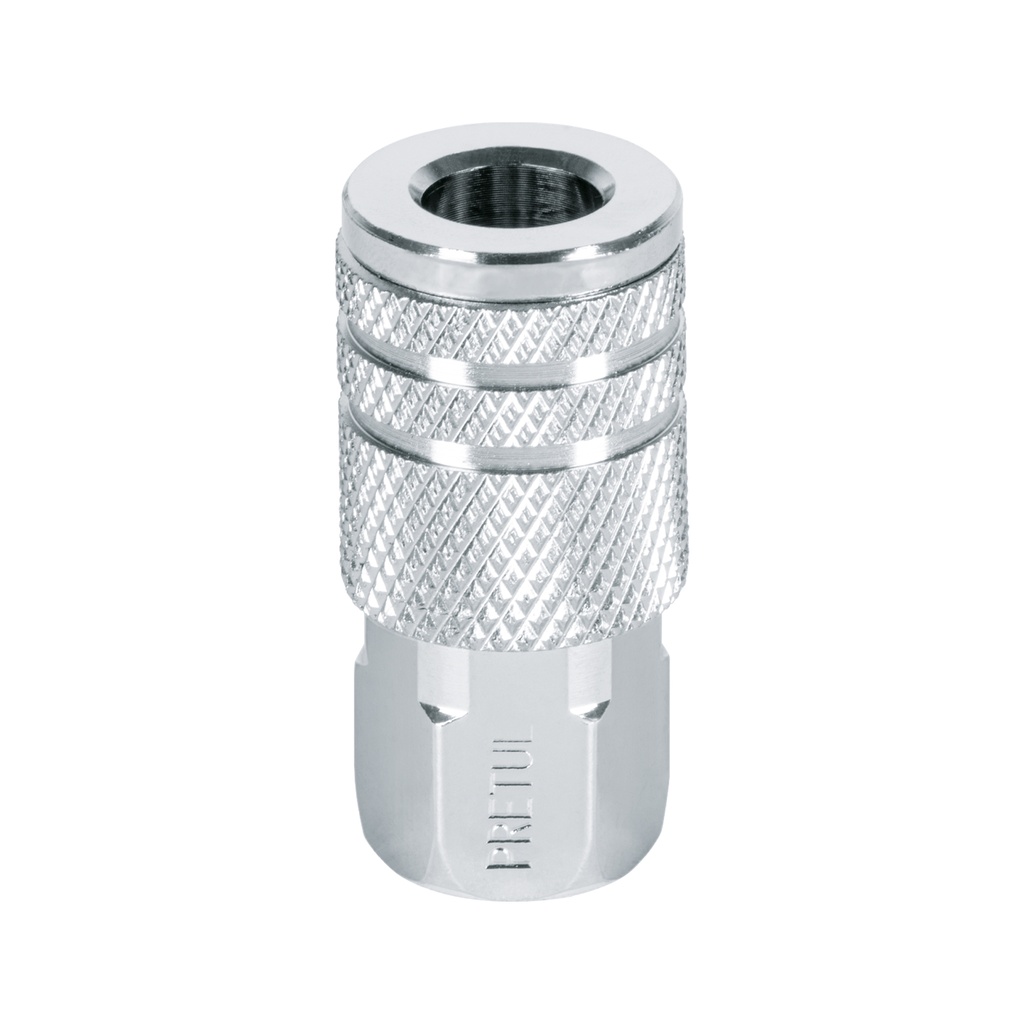 COPLE-HEM-1/4P | Cople acero, cuerda 1/4NPT, hembra, Pretul