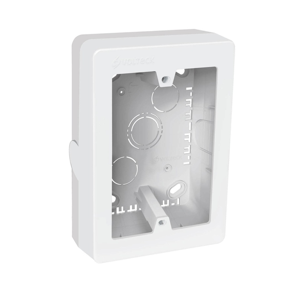 CRU-3X5 | Caja de contactos para canaleta 3' x 5', blanca, Volteck