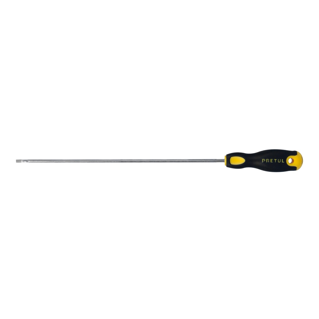DG-1/8X8BP | Desarmador cabinet 1/8 x 8' mango Comfort Grip, Pretul