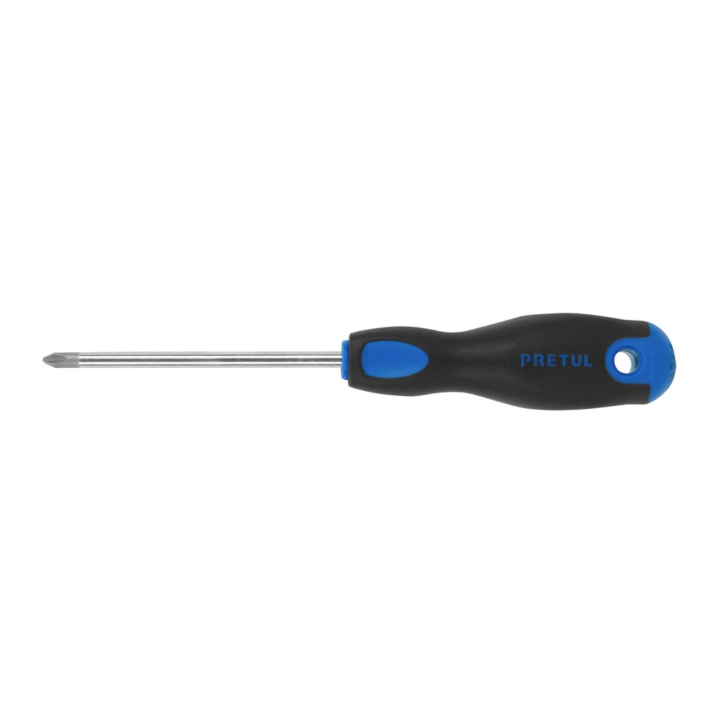 DP-1/4X4BP | Desarmador de cruz 1/4' x 4' mango Comfort Grip, Pretul