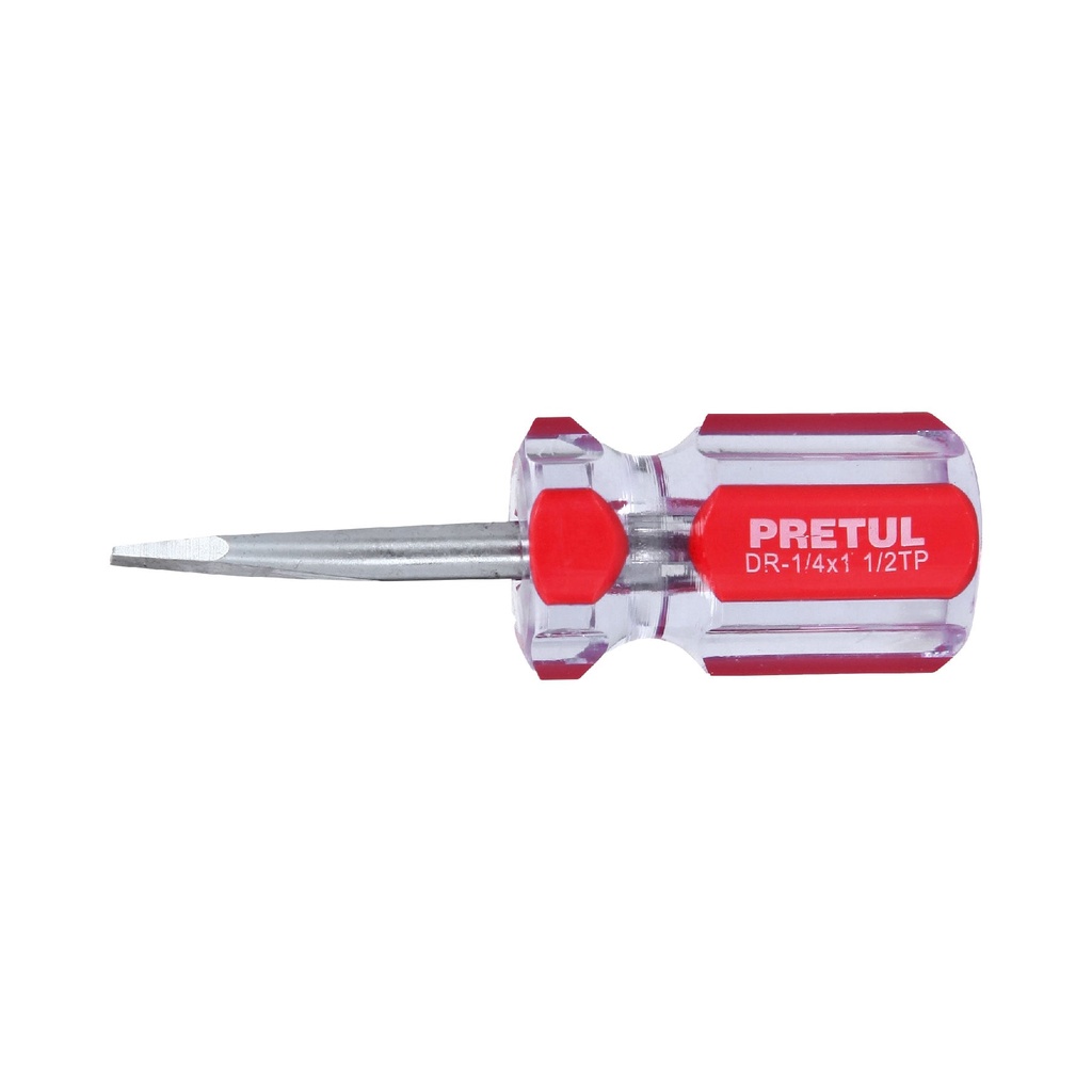DR-1/4X1-1/2TP | Desarmador plano 1/4 x 1-1/2' mango de PVC, Pretul