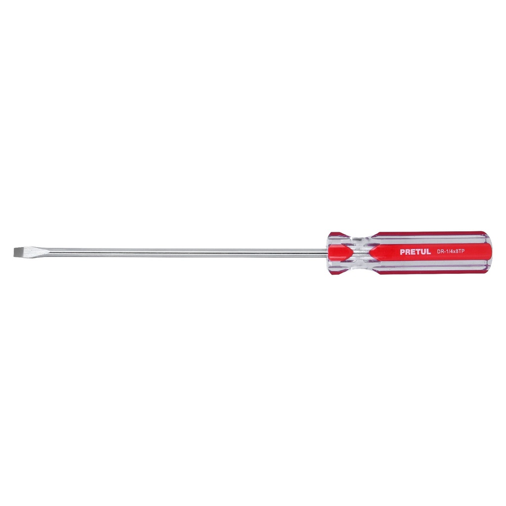 DR-1/4X8TP | Desarmador plano 1/4 x 8' mango de PVC, Pretul