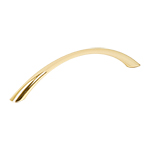JAL-0222 | Jaladera metálica de 128mm estilo 'Arco', latón brillante