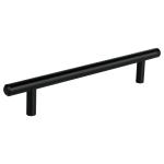 JAL-0363 | Jaladera de acero 160 mm, estilo 'Cilindro', negro, Hermex