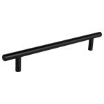JAL-0364 | Jaladera de acero 192 mm, estilo 'Cilindro', negro, Hermex