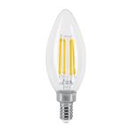 LED-V4F2C | Lámpara LED tipo vela 4 W con filamento base E12 luz cálida