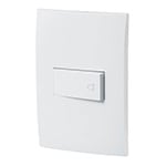 PA-TI-OB | Placa armada con timbre, línea Oslo, color blanco, Volteck