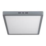 PLA-221L | Luminario LED cuadrado tipo plafón 24 W, gris, luz de día