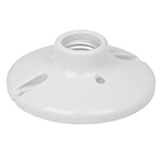 POPO-18 | Portalámpara de porcelana, 4-1/2', redonda, Volteck
