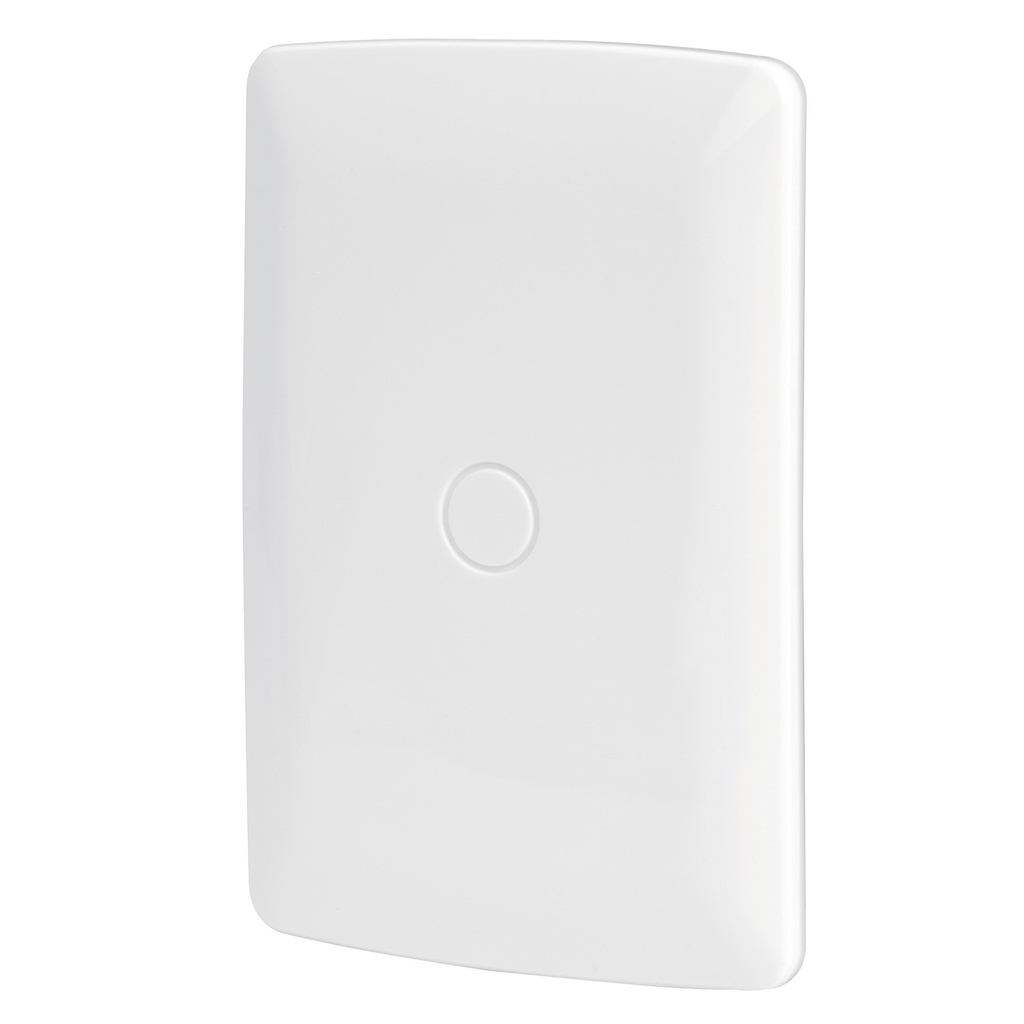 PPC-IB | Placa de ABS, ciega, línea Italiana, color blanco, Volteck